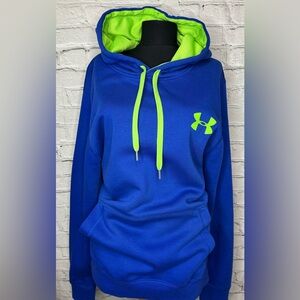 Under Armour Royal Blue Hoodie with Bright Green Accents